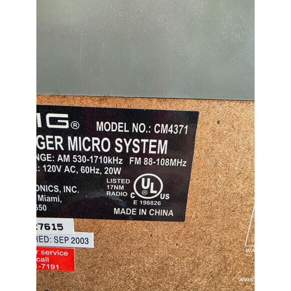 Craig CM4371 AM/FM Stereo Cassette Player 3 CD Changer Read - tested! Works! - Picture 15 of 16